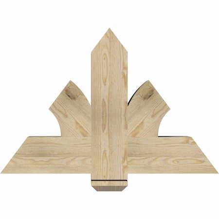 Ekena Millwork Redmond Rough Sawn Timber Gable Bracket, Douglas Fir, 36"W x 24"H x 6"D x 6"F, 16/12 Pitch GBW036X24X0606RED00RDF